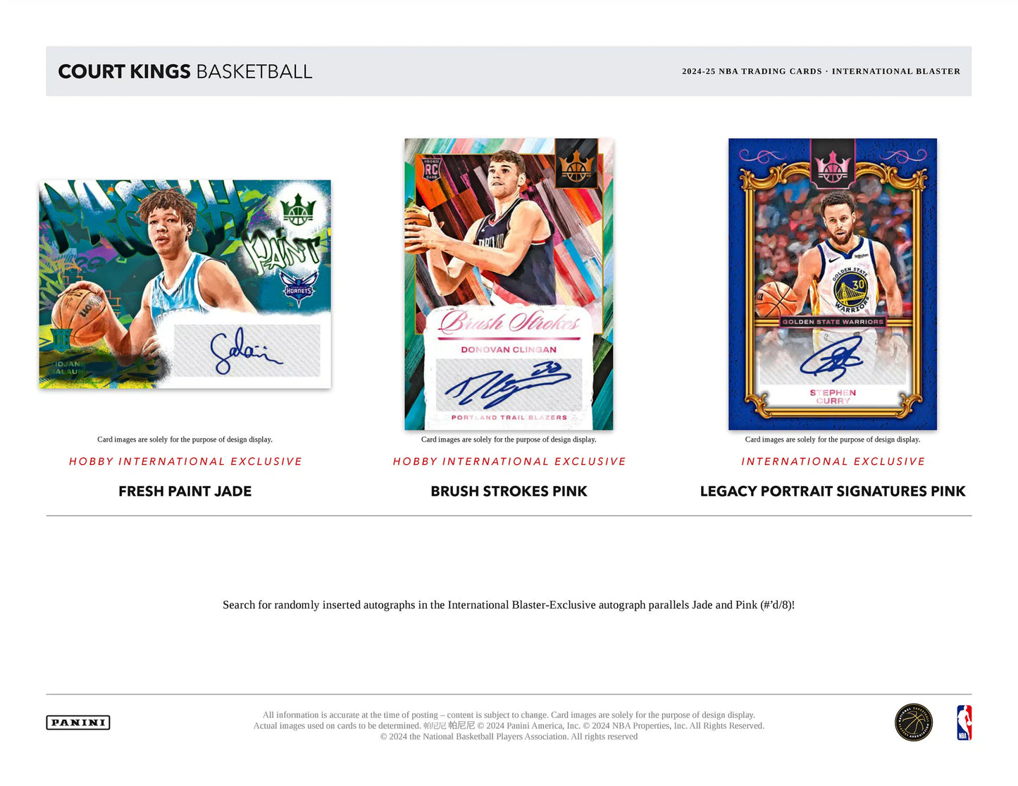 2024-25 Panini Court Kings Basketball International Blaster Box