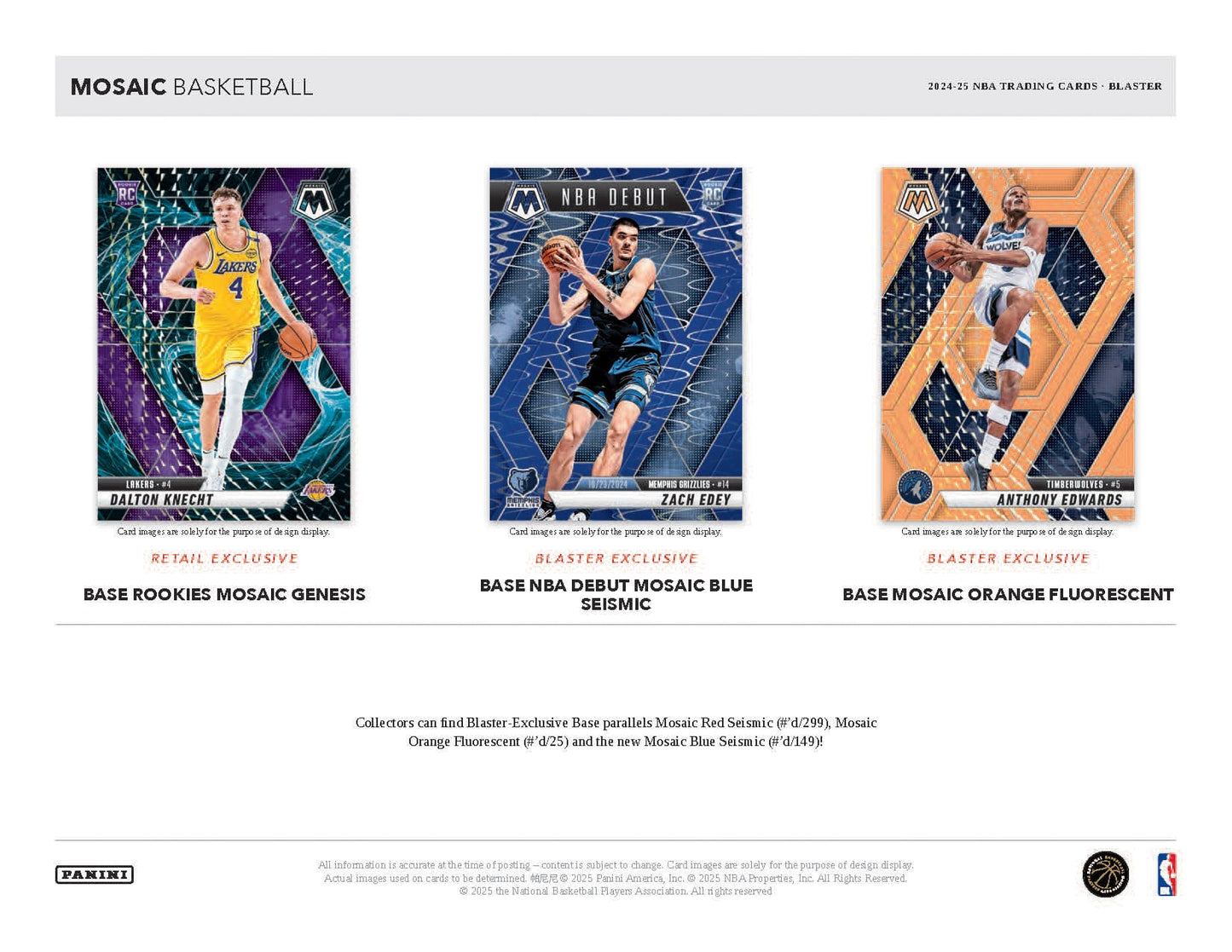 2024-25 Panini Mosaic Basketball Blaster Box