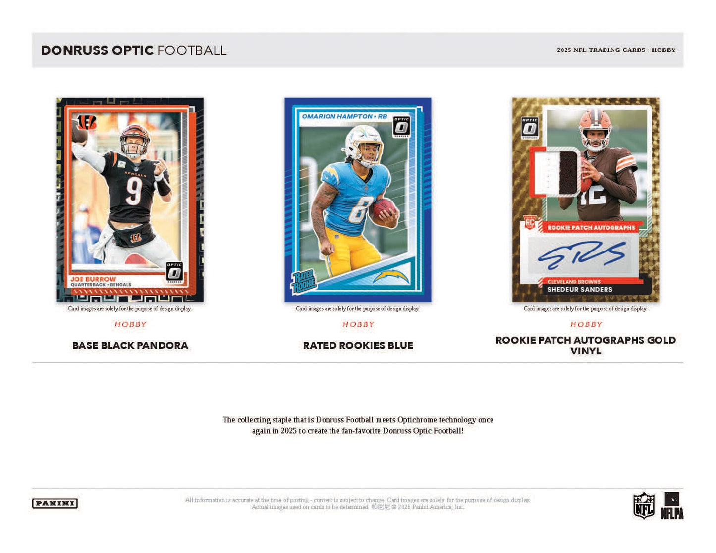 2025 Panini Donruss Optic Football Hobby 12-Box Case