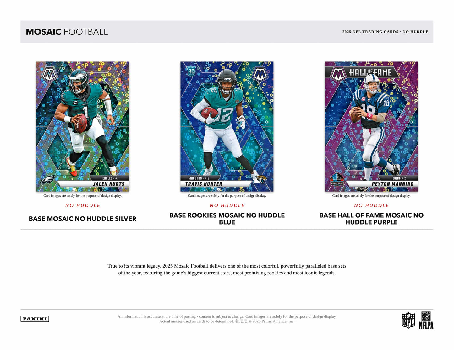 2025 Panini Mosaic Football No Huddle Hobby Box