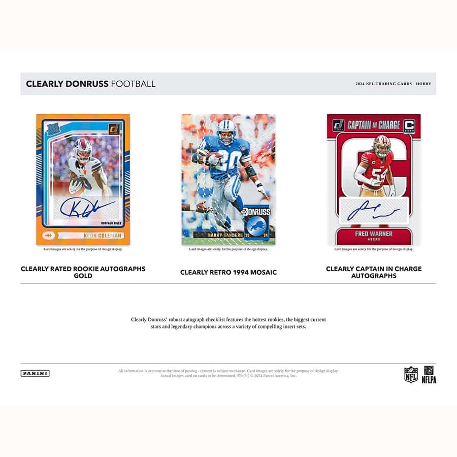 2024 Panini Clearly Donruss Football Hobby Box