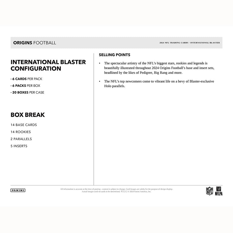 2024 Panini Origins International Football Blaster Box