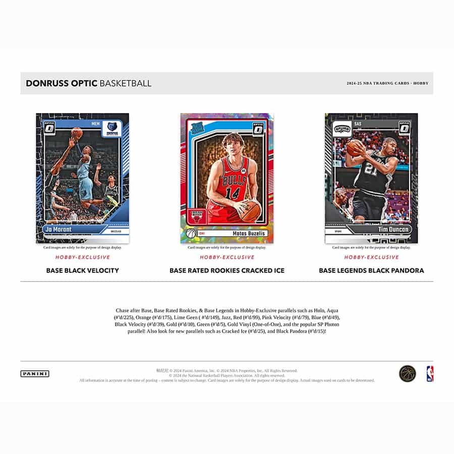 2024-25 Panini Donruss Optic Basketball Hobby 12-Box Case