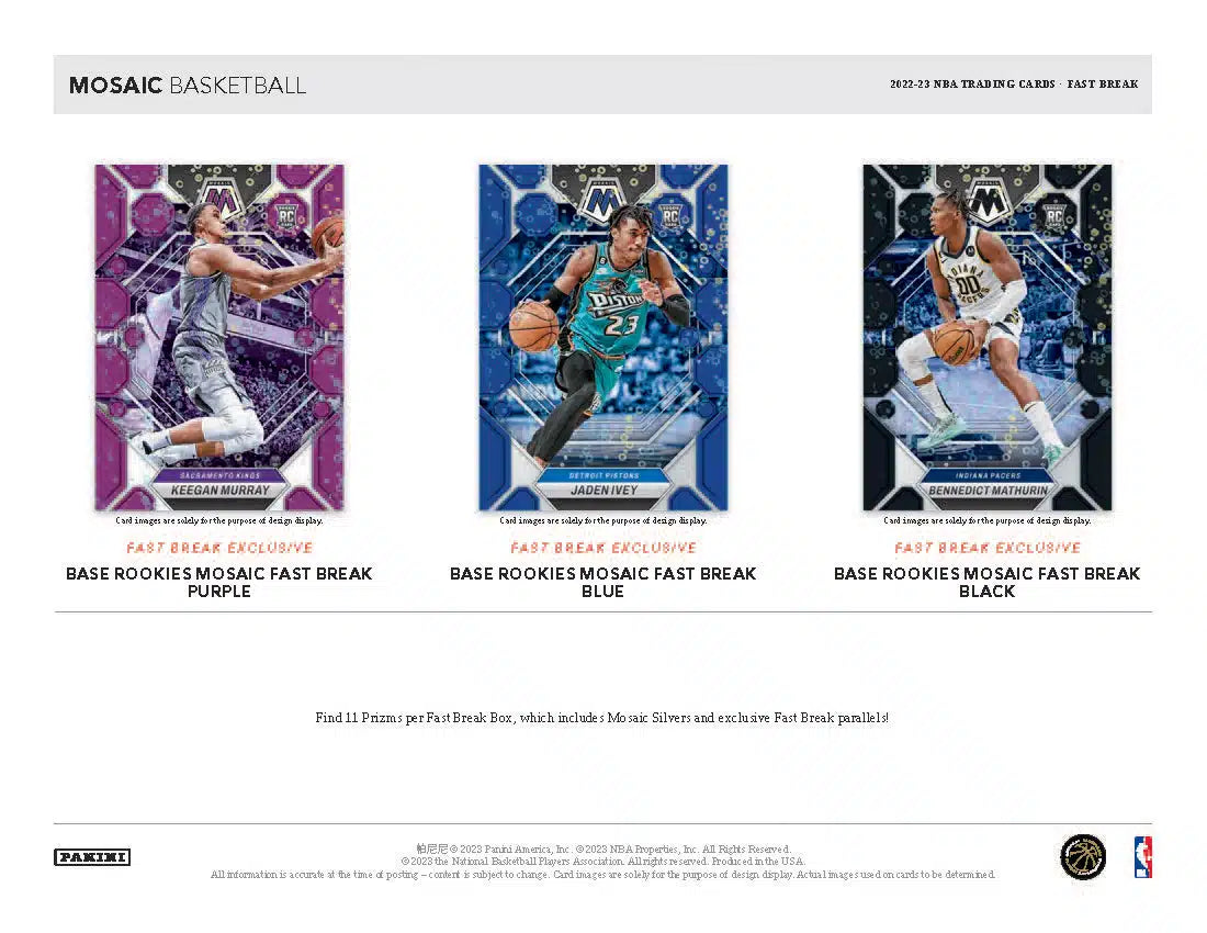 2022-23 Panini Mosaic Basketball Fast Break Hobby Box