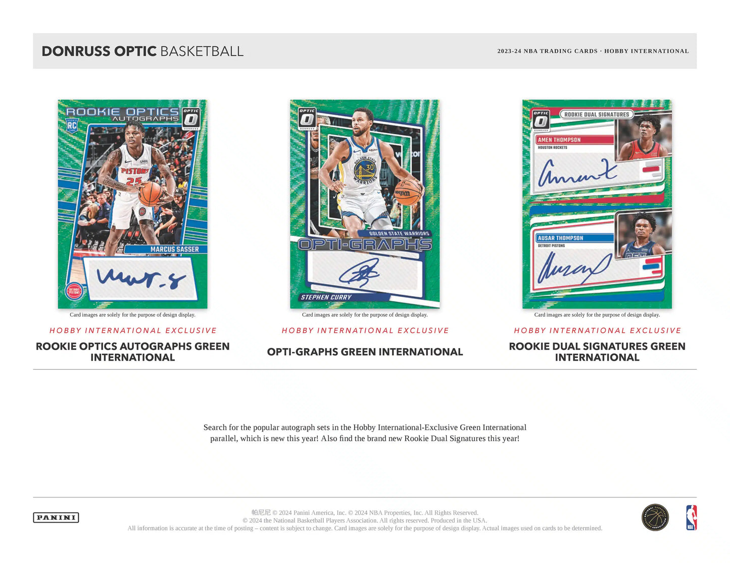 2023-24 Panini Donruss Optic Basketball International Hobby Box