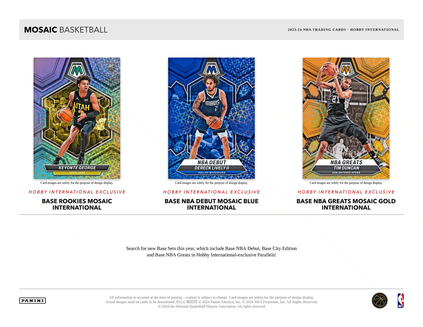 2023-24 Panini Mosaic Basketball International Hobby Box