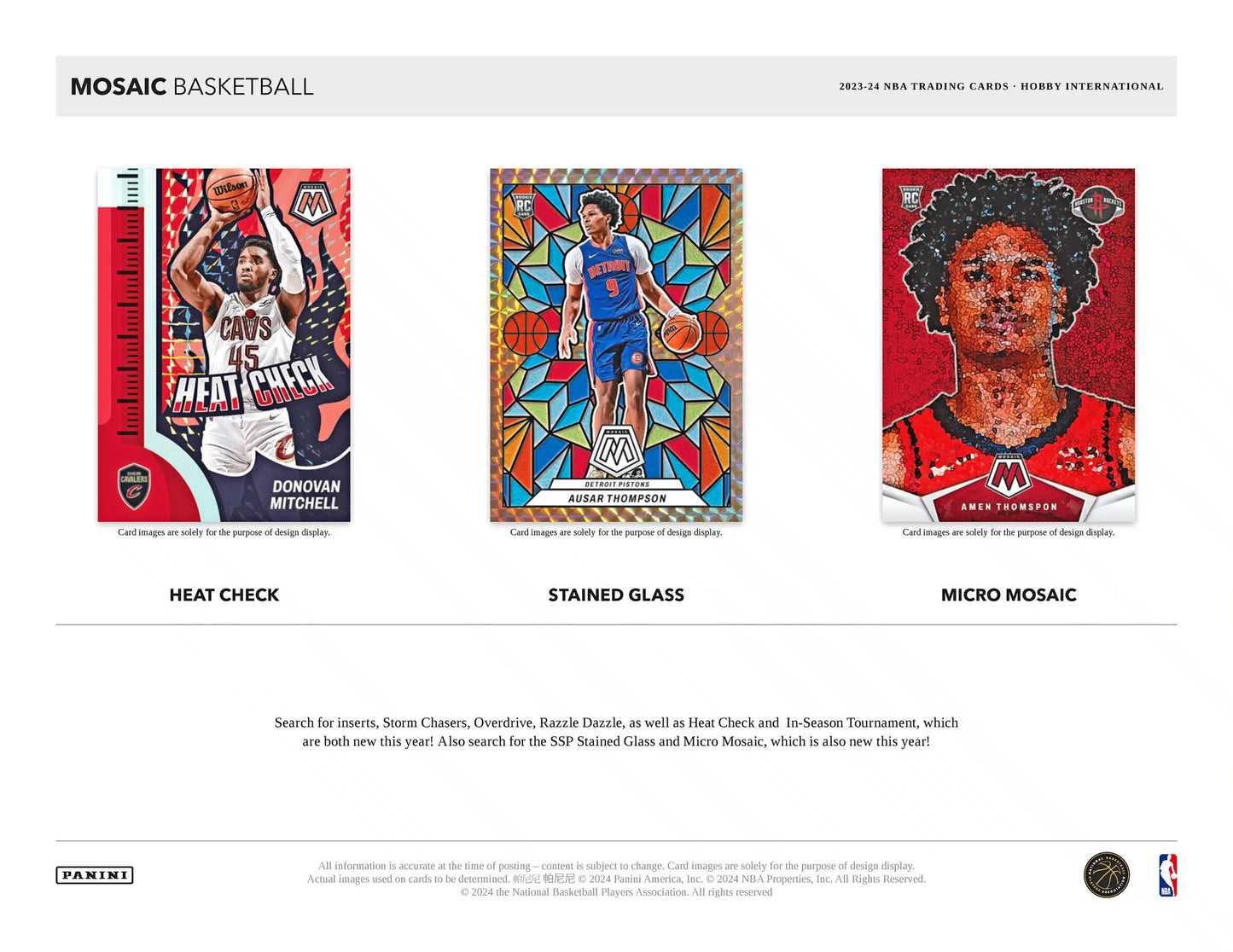 2023-24 Panini Mosaic Basketball International Hobby Box