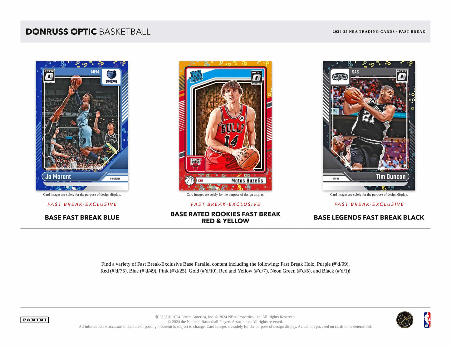 2024-25 Panini Donruss Optic Basketball Fast Break Hobby Box