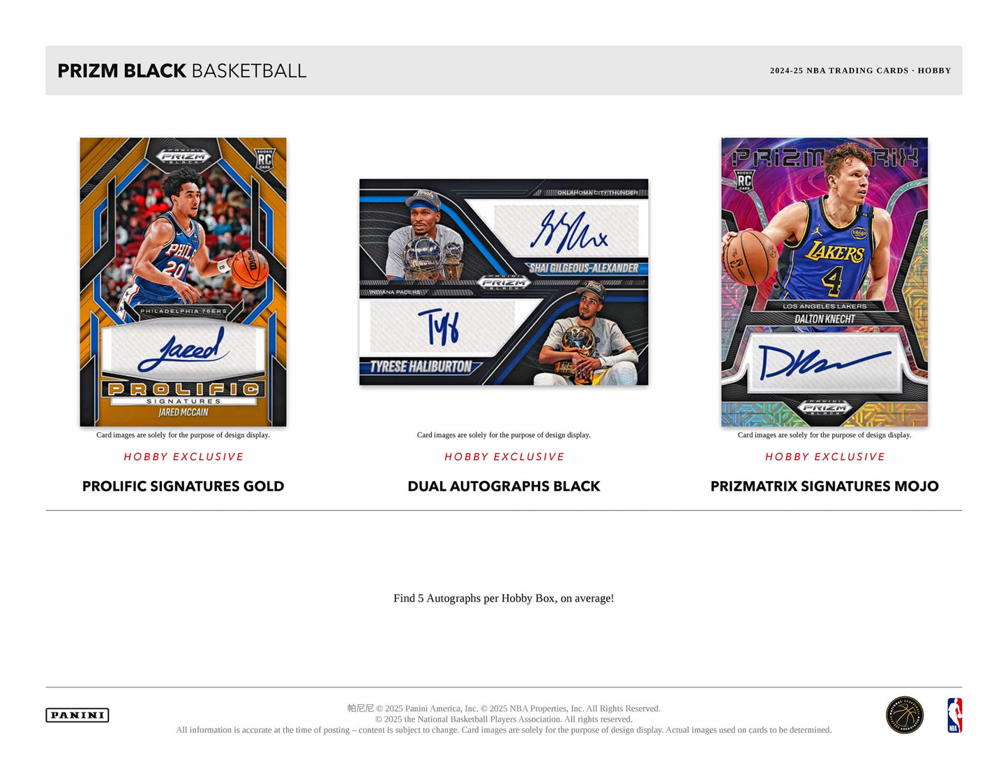 2024-25 Panini Prizm Black Basketball Hobby Box