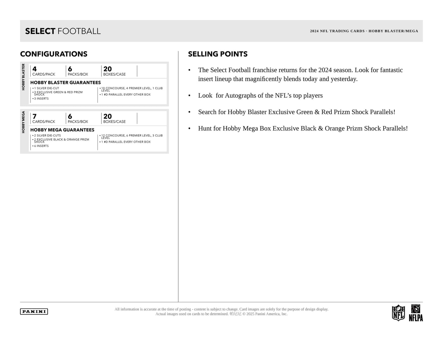 2024 Panini Select Football Hobby Blaster Box