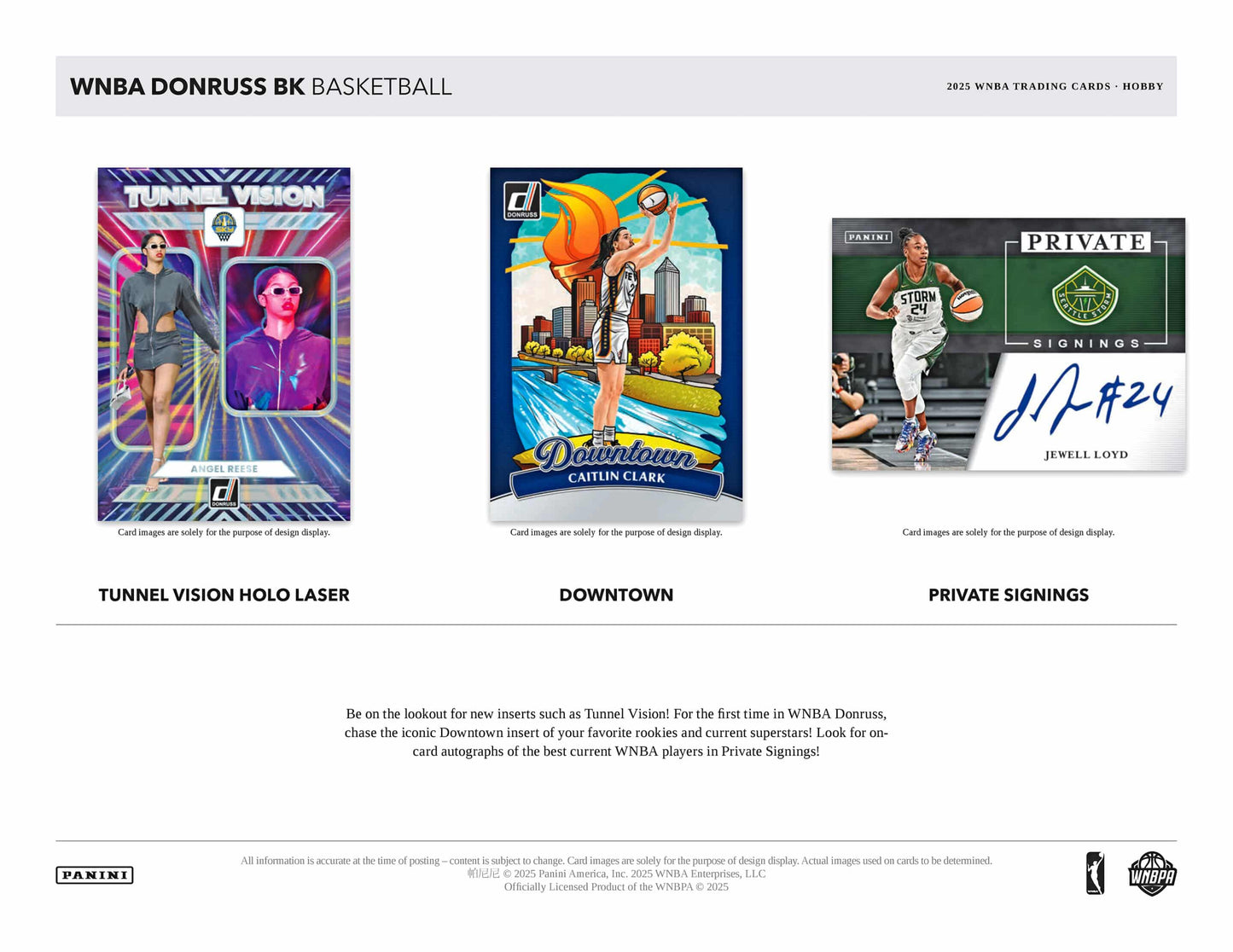2025 Panini Donruss WNBA Basketball Hobby Box
