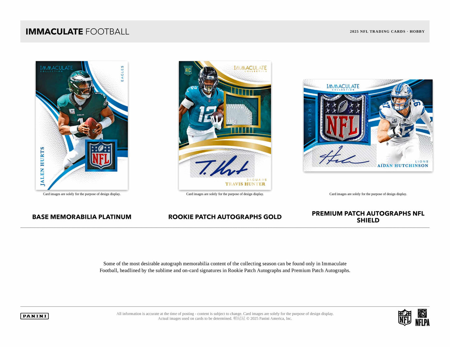 2025 Panini Immaculate Football Hobby Box