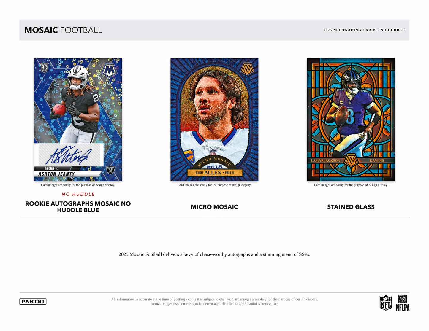 2025 Panini Mosaic Football No Huddle Hobby Box