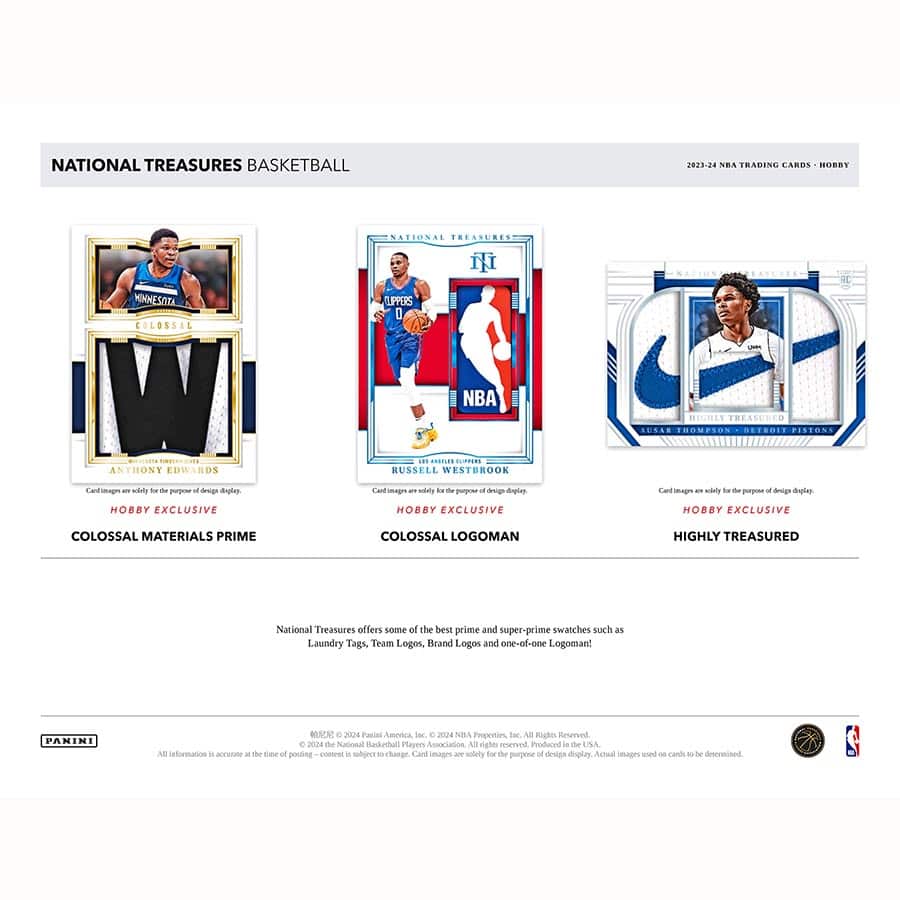 2023-24 Panini National Treasures Basketball Hobby 4-Box Case