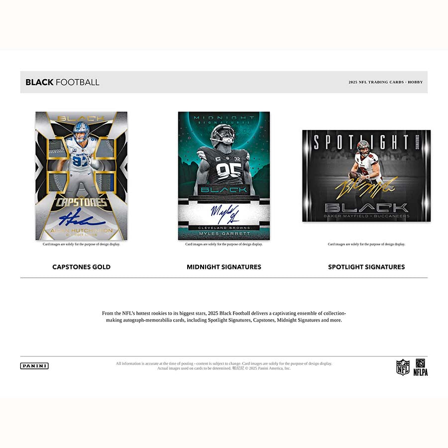 2025 Panini Black Football Hobby 12-Box Case